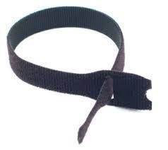 Black 12 Inch SoftCinch Velcro® Brand Polytie Cable Tie 25 Pack