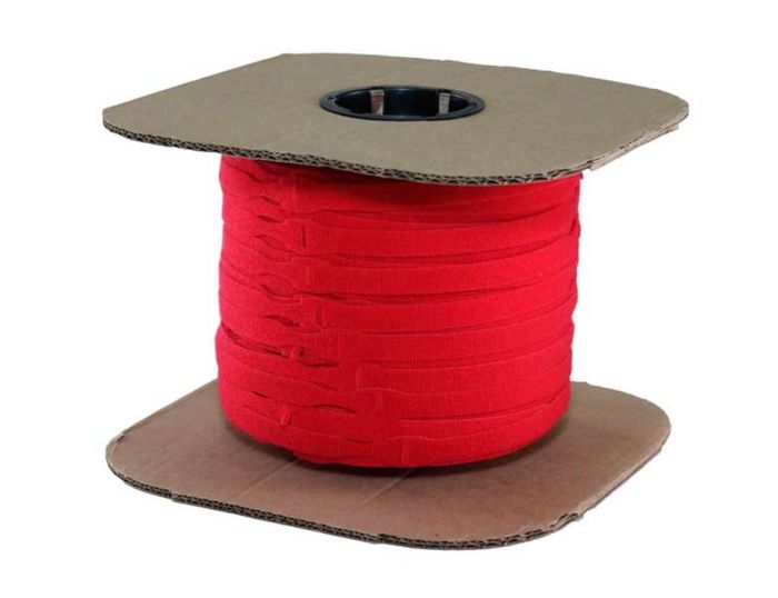 8 x 3/4 Velcro® Brand One-Wrap® Straps, Red, 900/Spool