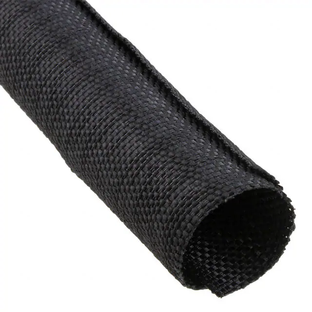 3/8” Black F6 Woven Wrap Woven Braided Sleeving 100ft