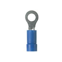 Vinyl Insulated Barrel Ring Terminal, 16-14 AWG, 4 to 6 Stud Size