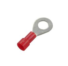 Vinyl Insulated Barrel Ring Terminal, 22-18 AWG, 4 to 6 Stud Size