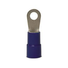 Vinyl Insulated Barrel Ring Terminal, 6 AWG, 1/4 Stud Size