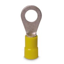 Vinyl Insulated Barrel Ring Terminal, 12-10 AWG, 8 to 10 Stud Size