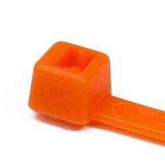 HellermannTyton T50L3M4 Standard Cable Tie, 15.35" Long, UL Rated, 50lb Tensile Strength, PA66, Orange, 1000/pkg