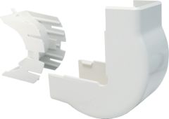 HellermannTyton TSR1FW-29-1 External Corner Cover, 3/4", 1" Bend Radius, PVC, Office White, 10/bag