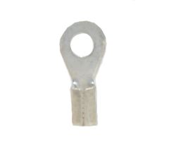 16-14 AWG Non-Insulated #6 Stud, Bare Butted Seam #6 Ring Terminals, 100/bag