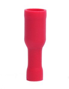 22-18 AWG Red Vinyl Insulated Fully Insulated Style C Bullet Connectors, 100/bag