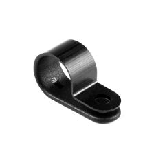 HellermannTyton 211-60050 P-Clamp, 0.39" Wide, 0.31'' Max Bundle Dia, 0.17'' Mounting Hole Dia, PA66HS, Black, 1000/pkg