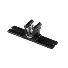 HellermannTyton 151-03401 Edge Clip and Tape Clip, Panel Thickness 0.04" - 0.12", 1.6" Long, PA66HIRHS, Black, 500/pkg