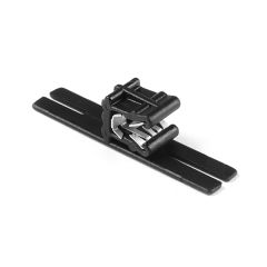 HellermannTyton 151-03403 Edge Clip and Tape Clip, Panel Thickness 0.04" - 0.12", 1.8" Long, PA66HIRHS, Black, 500/pkg