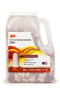 3M T/R+ Performance Plus Wire Connectors, 22-8 AWG, Tan/Red, 750/Jug