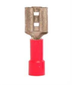 22-18 AWG Red Vinyl Insulated Butted Seam Disconnect Terminals, 100/bag