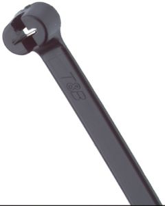 Thomas & Betts TYC525MX 8" 35lb Ultraviolet Resistant Black Cable Ties 100/Bag