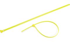 14" 50lb Flo Yellow Releasable Cable Tie 25/bag