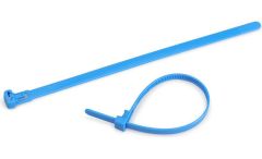 8" 50lb Blue Releasable Cable Tie 25/bag