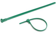 8" 50lb Green Releasable Cable Tie 25/bag