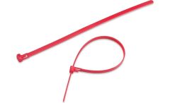 8" 50lb Red Releasable Cable Tie 25/bag