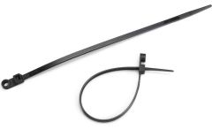 8" 50lb BlackUV Screw Mount Cable Tie 100/bag