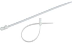 8" 50lb Natural Screw Mount Cable Tie 100/bag