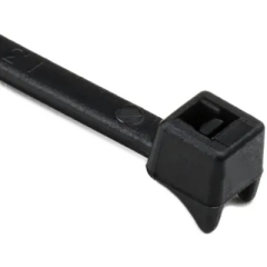 7.87" 50lb UV Black Clamp Head Cable Ties 100/bag Part # CL7.5-50-0C