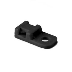 HellermannTyton CTAM20M4 Cable Tie Anchor Mount, .20" Hole Dia, .20" Max Tie Width, PA66, Black, 1000/pkg