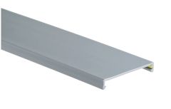 Panduit Lead-free PVC Flush Wiring Duct Cover, UL94 V-0, 0.35" x 1.25" 6 feet long, Light Gray.