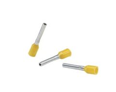 Panduit Polypropylene insulated ferrules single wire yellow DIN end sleeve, 10 AWG, .71 pin length   100/bag