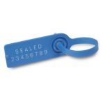 5" 35lb Blue Gemini Tote Dual Numbered Fixed Length Plastic Security Seal 100/Bag