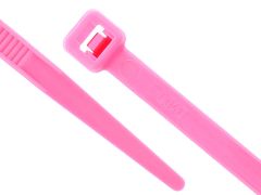 4" 18lb Fluorescent Pink Cable Tie 100/bag