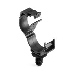 HellermannTyton 151-01022 LOC Locking Clamp, 15-19 mm, with 6.5 mm Fir Tree, PA66HIRHSUV, Black, 2000/ctn