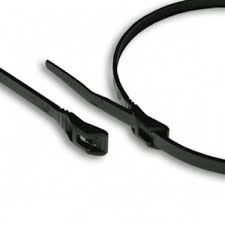 4" 18lb Black Low Profile/In-Line Cable Ties 100/bag Part #LP4-18-0C