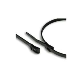 14" 50lb Black Low Profile/In-Line Cable Ties 50/bag