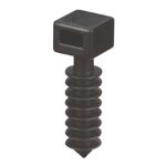 Thomas & Betts TC5358 Cable Tie Mounting Base for Masonary and Brick Surfaces Black Nylon 6.6 Weather Resistant Push Mount Mounting- 1/4" Stud For Use with Cable Ties Up to 50 lbs 100/Bag