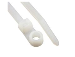 HellermannTyton T50MR9C2 Screw-Mount Cable Tie, 8.5" Long, #10 Screw, 1.8" Max Bundle Dia, 50lb, PA66, Natural, 100/pkg