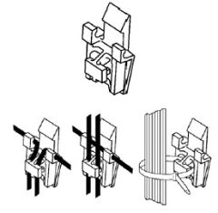 Thomas & Betts TC201 Cable Tie Aluminum Siding Clip Mounting Base 0.813x1.28" Natural Polycarbonate Weather Resistant Push Mount Mounting- For Use with Cable Ties Up to 120 lbs.