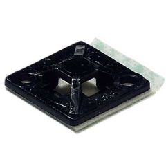 Thomas & Betts TC344AX Cable Tie 4-Way Mounting Base 3/4x3/4" Black Nylon 6.6 Weather Resistant Adhesive/Screw Mounting- #8 Screw For Use with Cable Ties Up to 30 lbs.