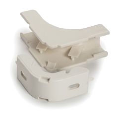 HellermannTyton TSRP1FW-33-1 Internal Corner Cover, 3/4", 1" Bend Radius, PVC, Office White, 1/bag