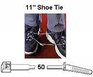 11" 50lb Natural Shoe Ties 1,000/bag