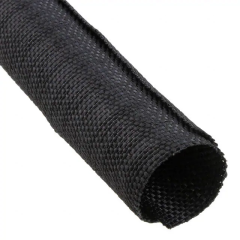 1/4” Black F6 Woven Wrap Woven Braided Sleeving 200ft