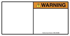 HellermannTyton 596-00388 Pre-Printed Header Label, WARNING, Blank Symbol Panel, 2.75" x 5.50", PET, Orange, 250/roll