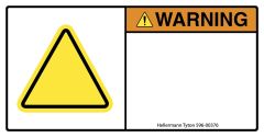 HellermannTyton 596-00376 Pre-Printed Header Label, WARNING, 2.75" x 5.50", PET, Orange, 250/roll